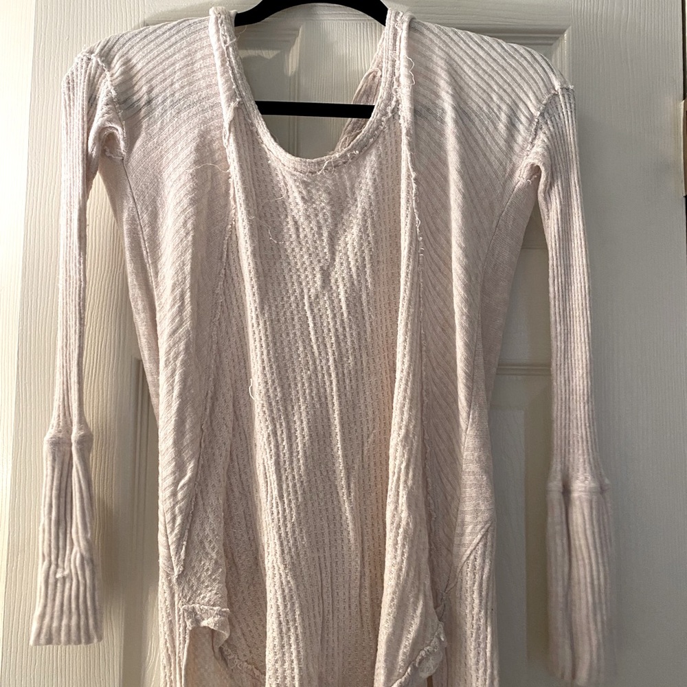 Free People Ventura high low Thermal top - Oatmeal